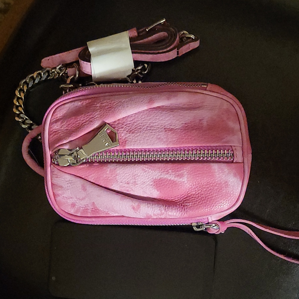 🆕️Aimee Kestenberg Tamitha Phone Crossbody Bag ,Pink Tie Dye Genuine Leather